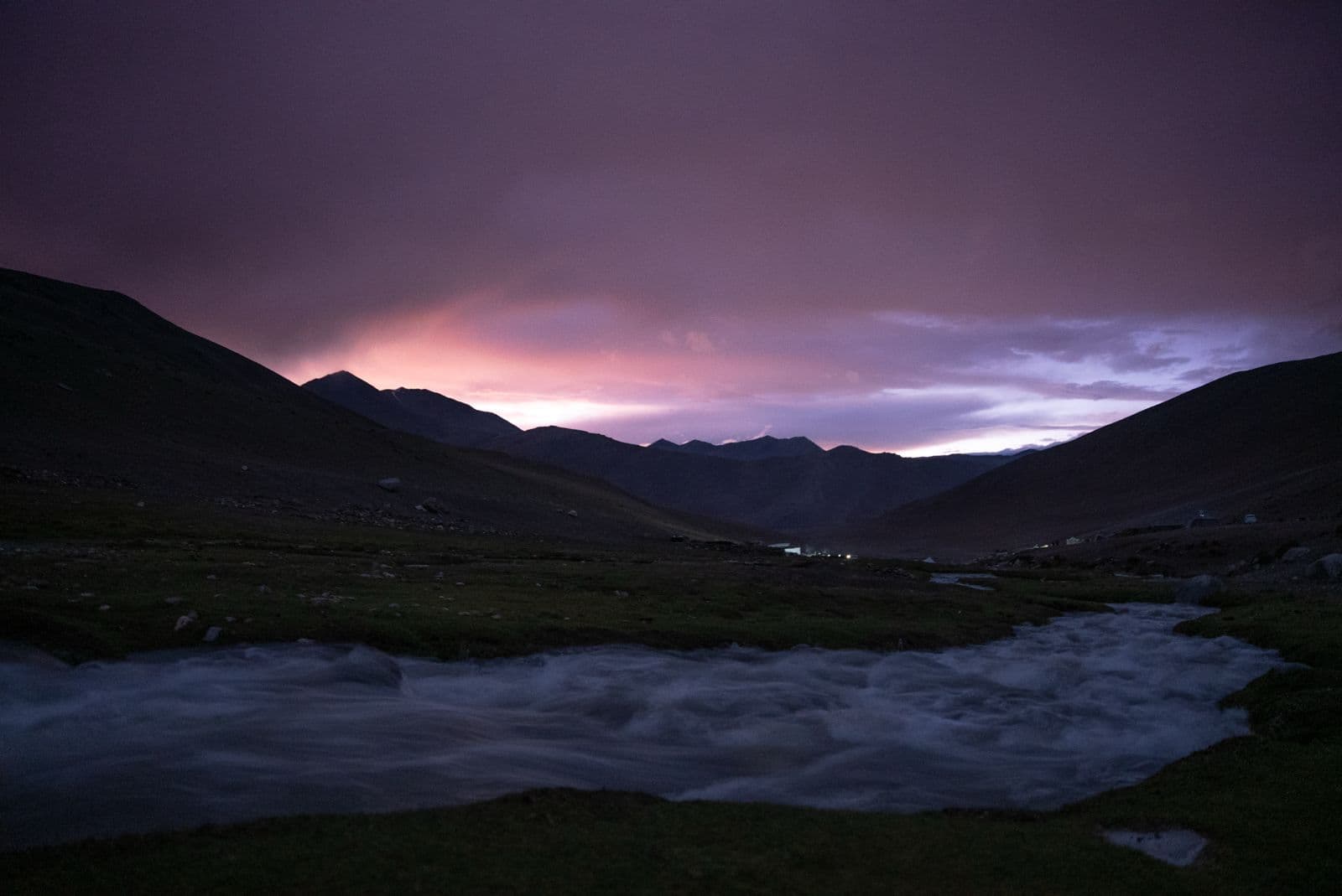 Sunset over the Changthang plains